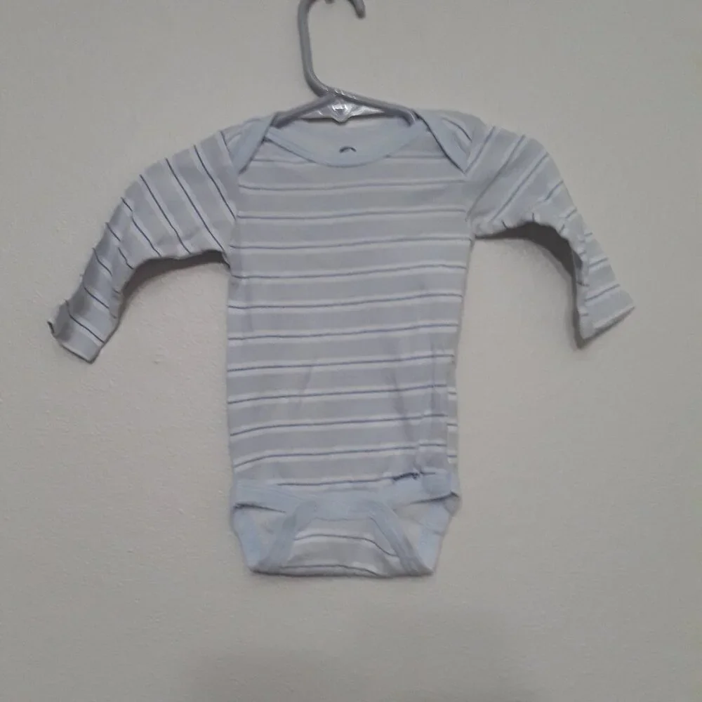 Gerber Blue and White Striped Bodysuit